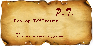 Prokop Tézeusz névjegykártya